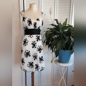 Trixxi Black and White Floral Mini Dress